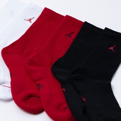 Kit de Meia Jordan Everyday Cush Poly Crew Cano Alto Adulto - 3 Pares - Foto 4