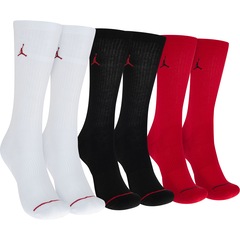 Kit de Meia Jordan Everyday Cush Poly Crew Cano Alto Adulto - 3 Pares - Foto 1