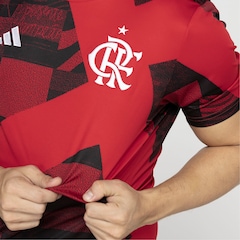 Camisa Pré-Jogo do Flamengo 23 adidas - Masculina - Foto 6