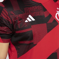 Camisa Pré-Jogo do Flamengo 23 adidas - Masculina - Foto 7