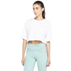 Blusa Cropped Manga Curta Feminina Oxer Estampada - Foto 2