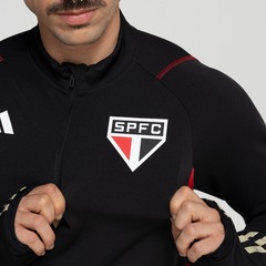 Blusa de Moletom Treino do São Paulo adidas Masculina Comissão - Foto 7