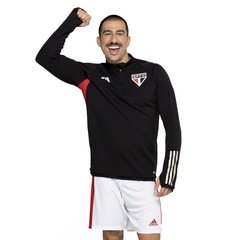 Blusa de Moletom Treino do São Paulo adidas Masculina Comissão - Foto 2