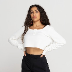 Blusa Cropped Nike Manga Longa Sportswear Everyday Md Cro - Foto 3