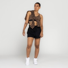 Top Fitnes Nike com Bojo Removível Baixa Sustentação Dri-Fi Indy V Neck Leopardo Bra - Foto 1