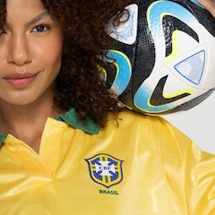 Camiseta do Brasil CBF Feminina Cropped Retrô Liberdade - Foto 4