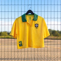 Camiseta do Brasil CBF Feminina Cropped Retrô Liberdade - Video 1