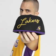 Boné Aba Reta Los Angeles Lakers New Era NBA 950 Snapback Core BLK - Foto 4