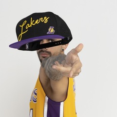 Boné Aba Reta Los Angeles Lakers New Era NBA 950 Snapback Core BLK - Foto 6