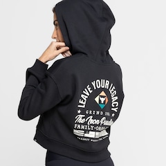 Jaqueta de Moletom Cropped Feminina Under Armour com Capuz Project Rock HW Terry - Foto 5