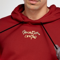 Blusa de Moletom Masculina adidas com Capuz Manchester United Caligraphy - Foto 8