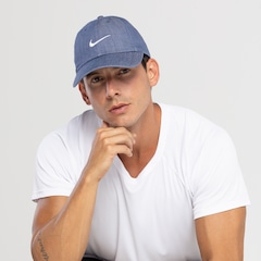 Boné Aba Curva Nike Strapback H86 Swoosh Denim - Adulto - Foto 2