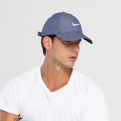 Boné Aba Curva Nike Strapback H86 Swoosh Denim - Adulto - Foto 5