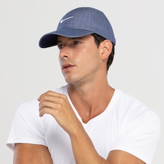Boné Aba Curva Nike Strapback H86 Swoosh Denim - Adulto - Foto 6
