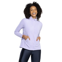 Jaqueta Feminina Salomon com Proteção Solar Fleece Polar Lt Lavander - Foto 2