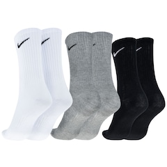 Kit de Meias Cano Alto Nike Everyday Lightweight Crew com 3 Pares - Adulto - Foto 2