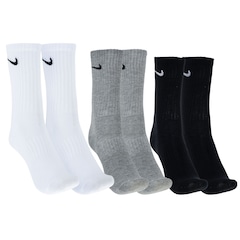 Kit de Meias Cano Alto Nike Everyday Lightweight Crew com 3 Pares - Adulto - Foto 1