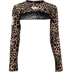 Blusa Cropped Feminina FitDance Manga Longa Eslastizada Coleção - Foto 1