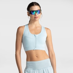 Top Fitness com Bojo Removível Oxer Alta Sustentação Zíper - Adulto - Foto 1