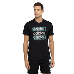 Camiseta Masculina adidas Manga Curta Doodle - Foto 2