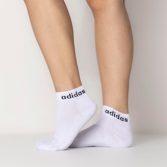 Kit de Meia adidas Cano Curto Logo Linear Ankle - Adulto - 3 Pares - Foto 5