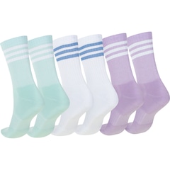 Kit de Meias adidas 3-Stripes Cano Alto Adulto 3 Pares - Foto 2