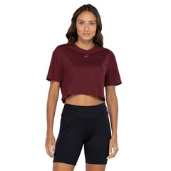 Blusa Cropped Feminina ASICS Manga Curta Malha - Foto 2