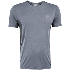 Camiseta Masculina ASICS Manga Curta Respirável de Secagem Rápida Refletiva Mescla - Foto 1