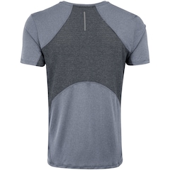 Camiseta Masculina ASICS Manga Curta Respirável de Secagem Rápida Refletiva Mescla - Foto 2