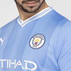 Camisa Manchester City I 23/24 Puma Torcedor - Masculina - Foto 6