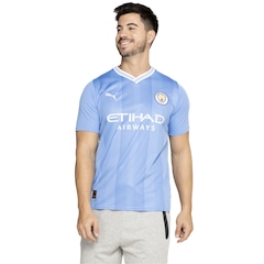 Camisa Manchester City I 23/24 Puma Torcedor - Masculina - Foto 2