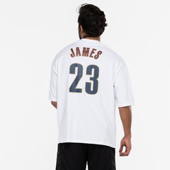Camiseta Lebron James do Cleveland Cavaliers Mitchell & Ness Masculina Flame Logo - Foto 3