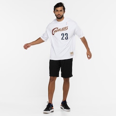 Camiseta Lebron James do Cleveland Cavaliers Mitchell & Ness Masculina Flame Logo - Foto 4