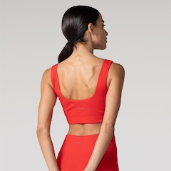 Top Fitness sem Bojo Oxer Média Sustentação Canelado Sem Costura - Foto 2