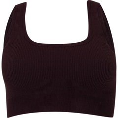 Top Fitness sem Bojo Oxer Média Sustentação Canelado Sem Costura - Foto 1