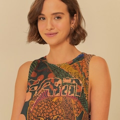 Blusa Cropped Feminina Farm Tela Mata Pontilhada - Foto 3