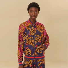 Jaqueta Feminina Farm sem Capuz Politricô Forrada Ethnic Bananas Bex - Foto 1