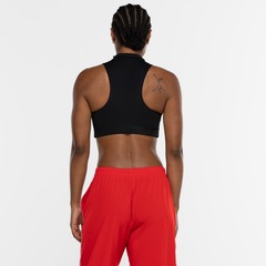 Top Fitness com Bojo Nike Média Sustentação Air Dri-Fit Swoosh Mockzip BRA - Adulto - Foto 3