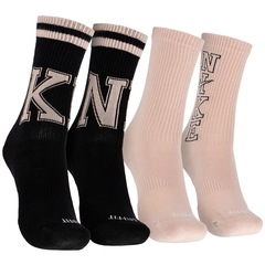 Kit de Meia Nike Cano Alto Everyday Plus Cushioned - Adulto - 2 Pares - Foto 1