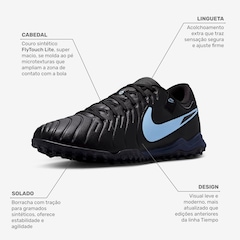 Chuteira Society Adulto Nike Tiempo Legend 10 Academy - Foto 3