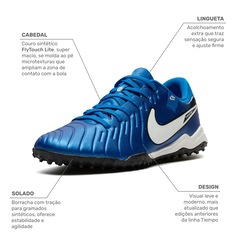 Chuteira Society Adulto Nike Tiempo Legend 10 Academy - Foto 3