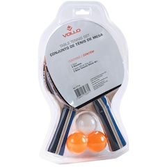 Kit de Tênis de Mesa Vollo com 2 Raquetes + 3 Bolas - Foto 2