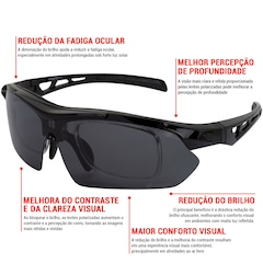 Óculos de Sol Oxer Esportivo Polarizado com Troca de Lentes com Opção de Grau Adulto - Foto 4