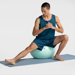 Bola de Pilates Oxer com Bomba de Enchimento Ginástica 55cm - Foto 1