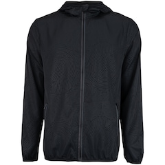 Jaqueta Corta-Vento Masculina Oxer com Capuz Tecido Plano Heat Embossed - Foto 1