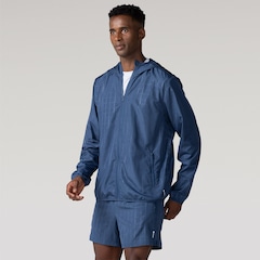 Jaqueta Corta-Vento Masculina Oxer com Capuz Tecido Plano Heat Embossed - Foto 1