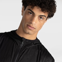Jaqueta Corta-Vento Masculina Oxer com Capuz Tecido Plano Heat Embossed - Foto 4