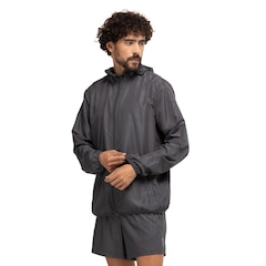 Jaqueta Corta-Vento Masculina Oxer com Capuz Tecido Plano Heat Embossed - Foto 2