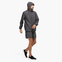 Jaqueta Corta-Vento Masculina Oxer com Capuz Tecido Plano Heat Embossed - Foto 4