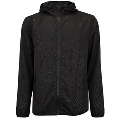Jaqueta Corta-Vento Masculina Oxer com Capuz Tecido Plano Heat Embossed - Foto 1